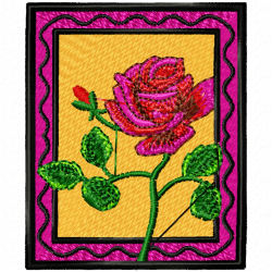 Flowers And Tree Embroidery Design 8